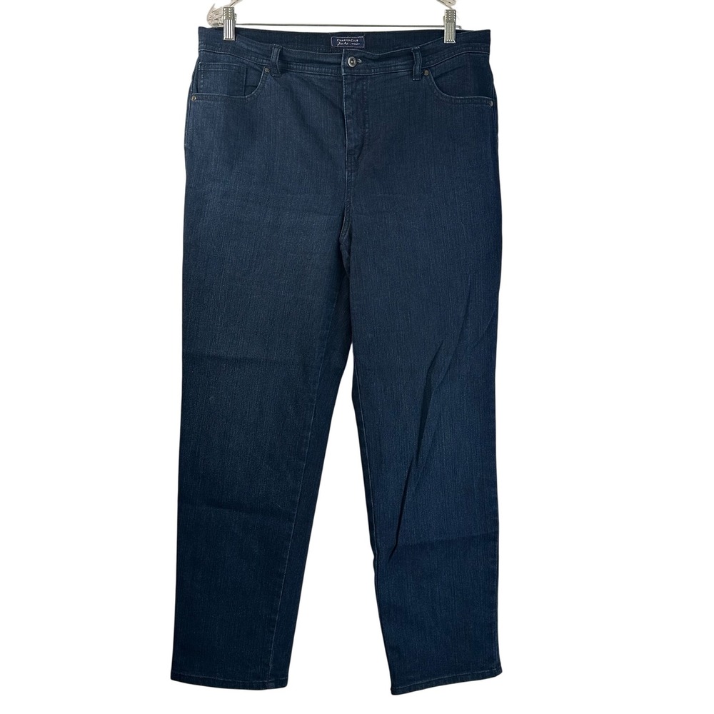 Charter Club Jean Shop Woman Classic Straight Leg Dark Wash Jeans 14W Indigo